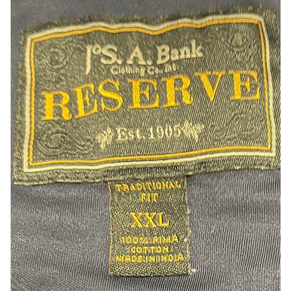 JOS. A. BANK RESERVE POLO SHIRT, MENS, XXL TRADITION FIT, NAVY BLUE, GOLF SPORTS - Picture 9 of 11